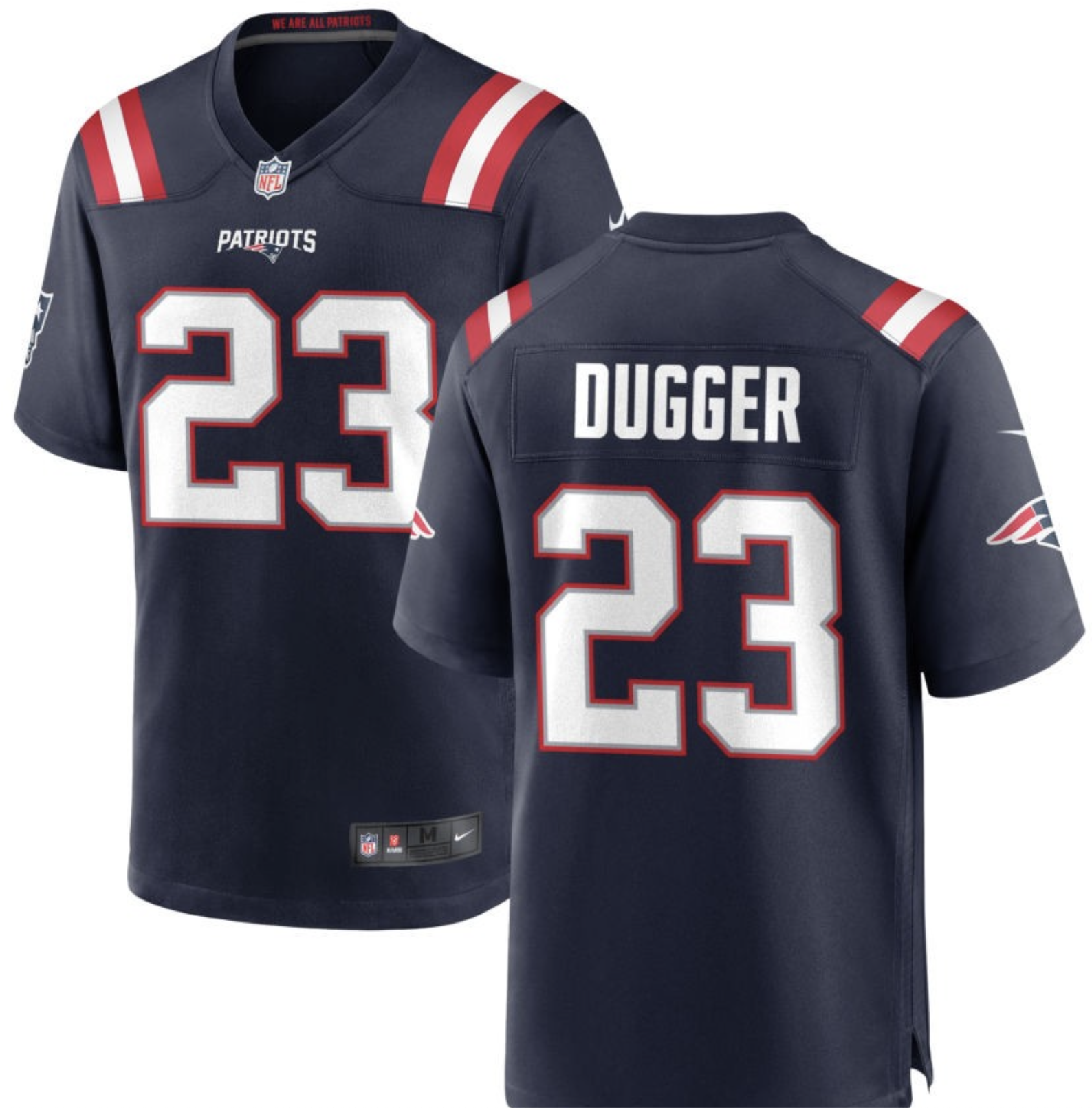 Youth  New England Patriots #23 Dugger Nike Navy Home Game Player NFL Jersey->tampa bay buccaneers->NFL Jersey